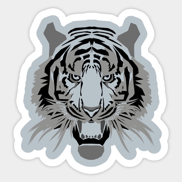 The Mystical Staring Tiger Sticker by Shinwys22 